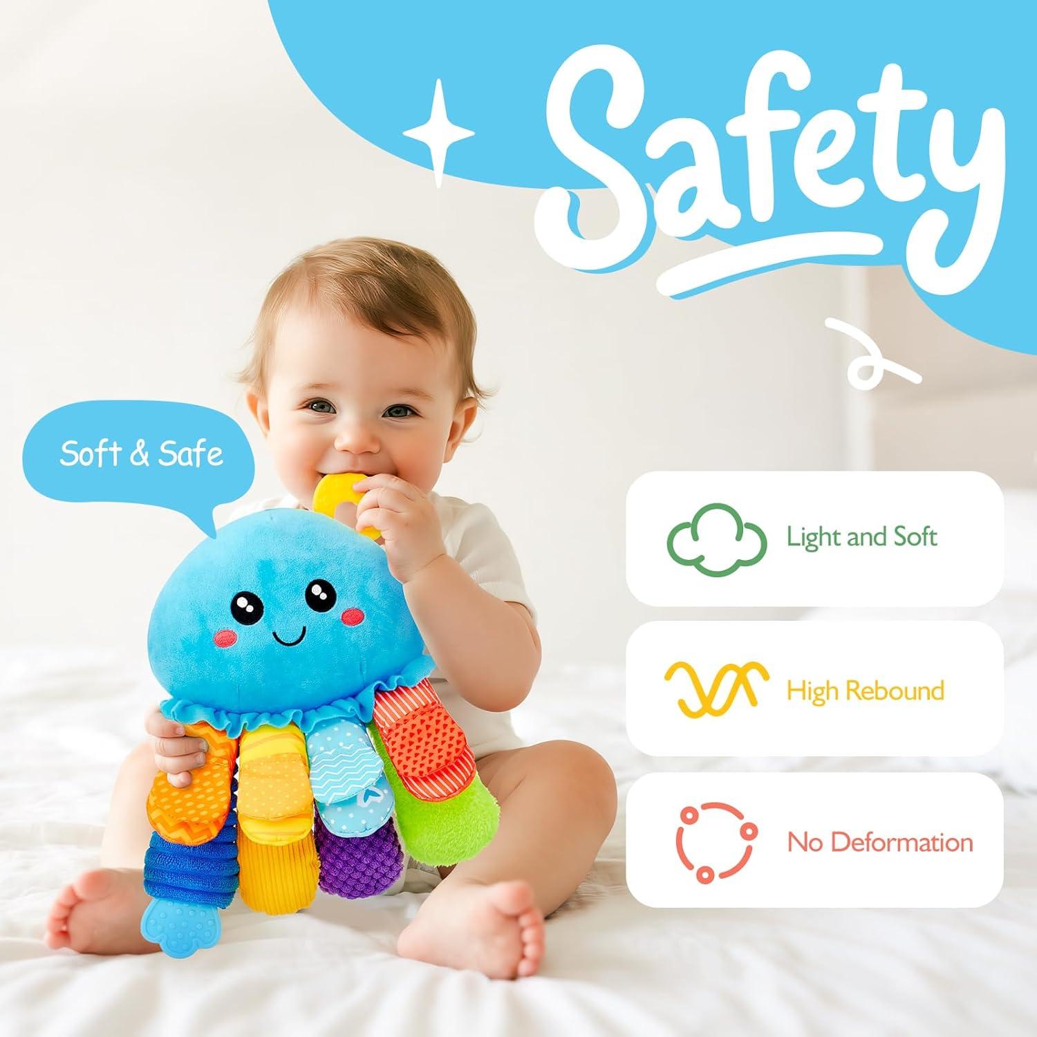 Juguete Sensorial Hahaland Pulpo 15 en 1 para Bebés 0-1 Año