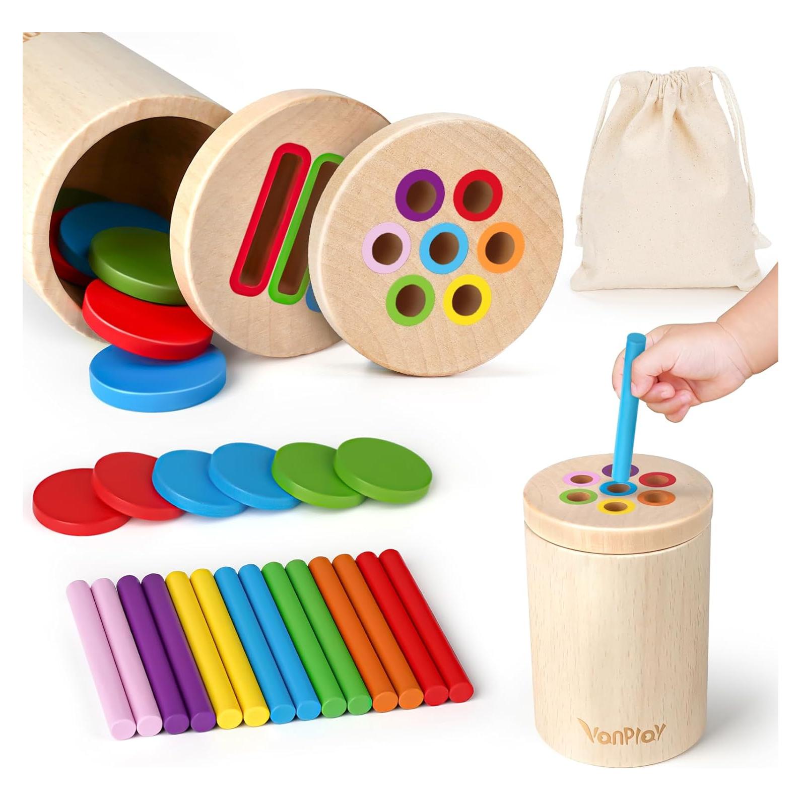 Juguete Montessori Vanplay 2 en 1 para Niños 18 Meses - Madera