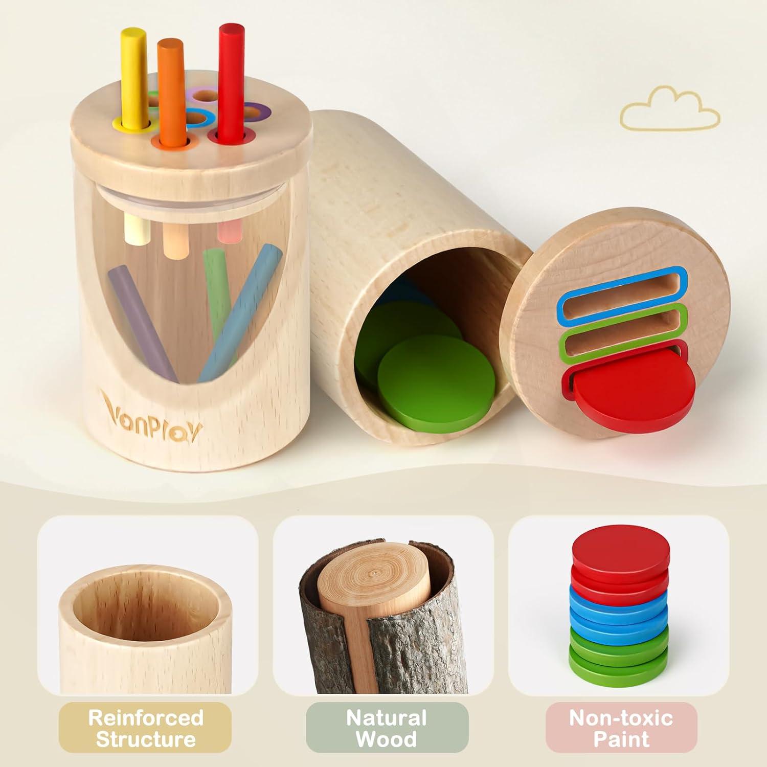 Juguete Montessori Vanplay 2 en 1 para Niños 18 Meses - Madera