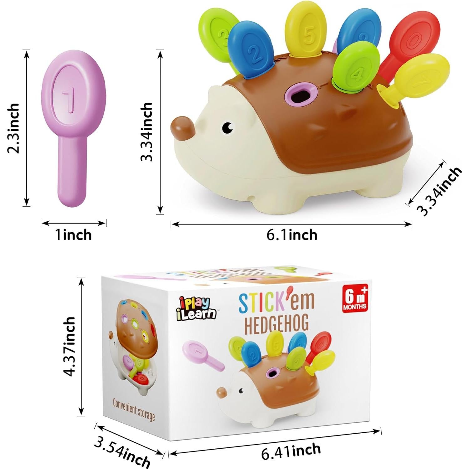 Juguete Educativo iPlay, iLearn Erizo Montessori 1-3 Años