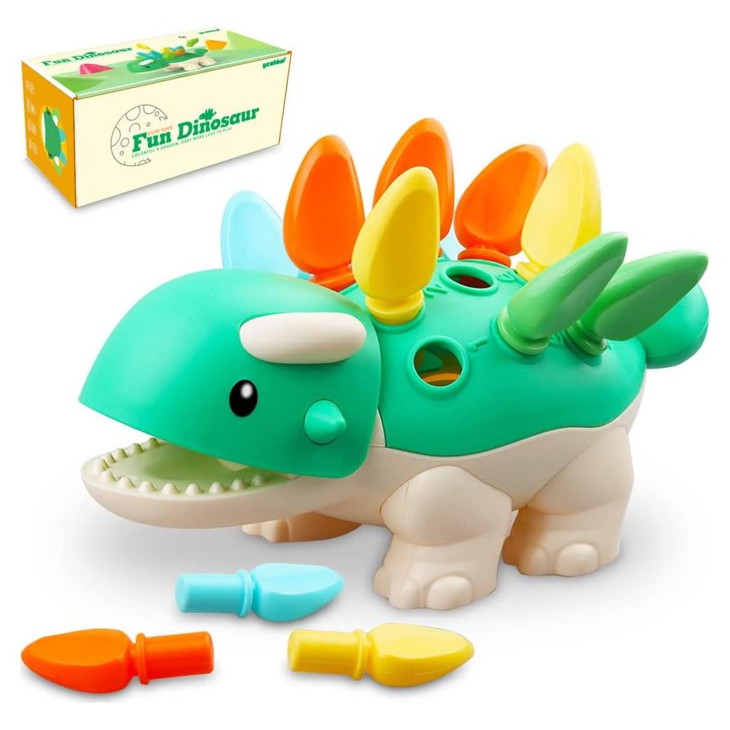 Juguete Sensorial Dinosaurio Montessori para Bebés 6+ Meses
