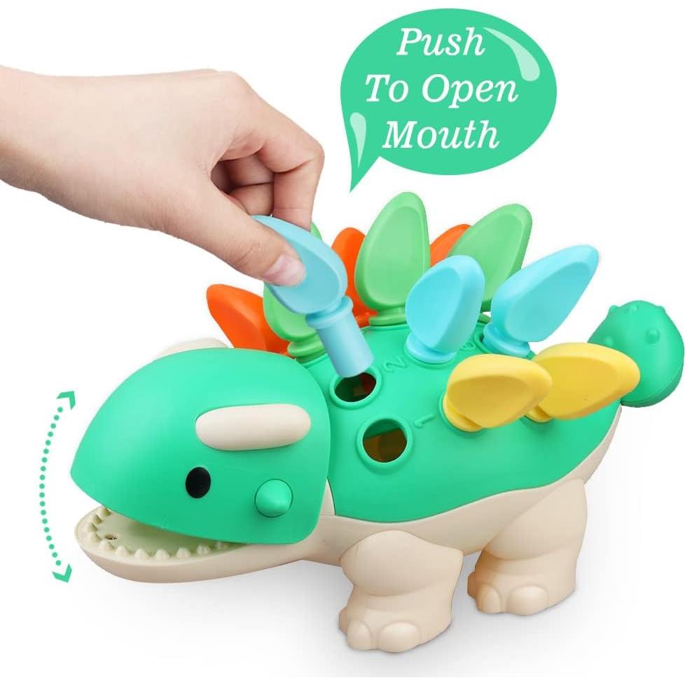 Juguete Sensorial Dinosaurio Montessori para Bebés 6+ Meses