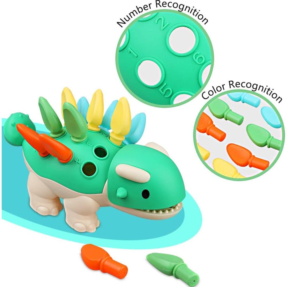 Juguete Sensorial Dinosaurio Montessori para Bebés 6+ Meses