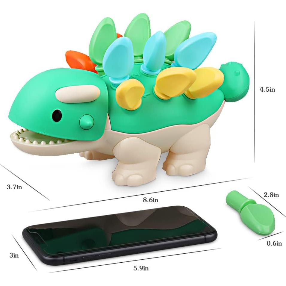Juguete Sensorial Dinosaurio Montessori para Bebés 6+ Meses