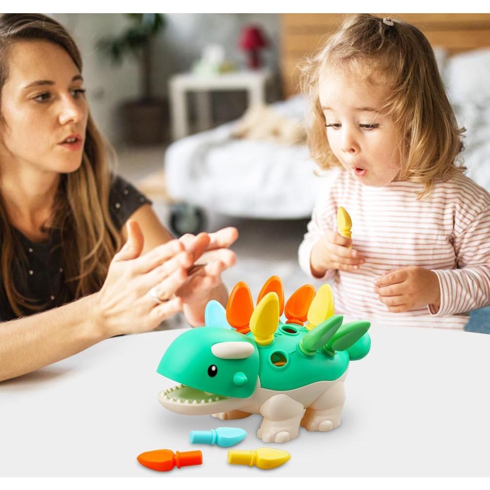 Juguete Sensorial Dinosaurio Montessori para Bebés 6+ Meses