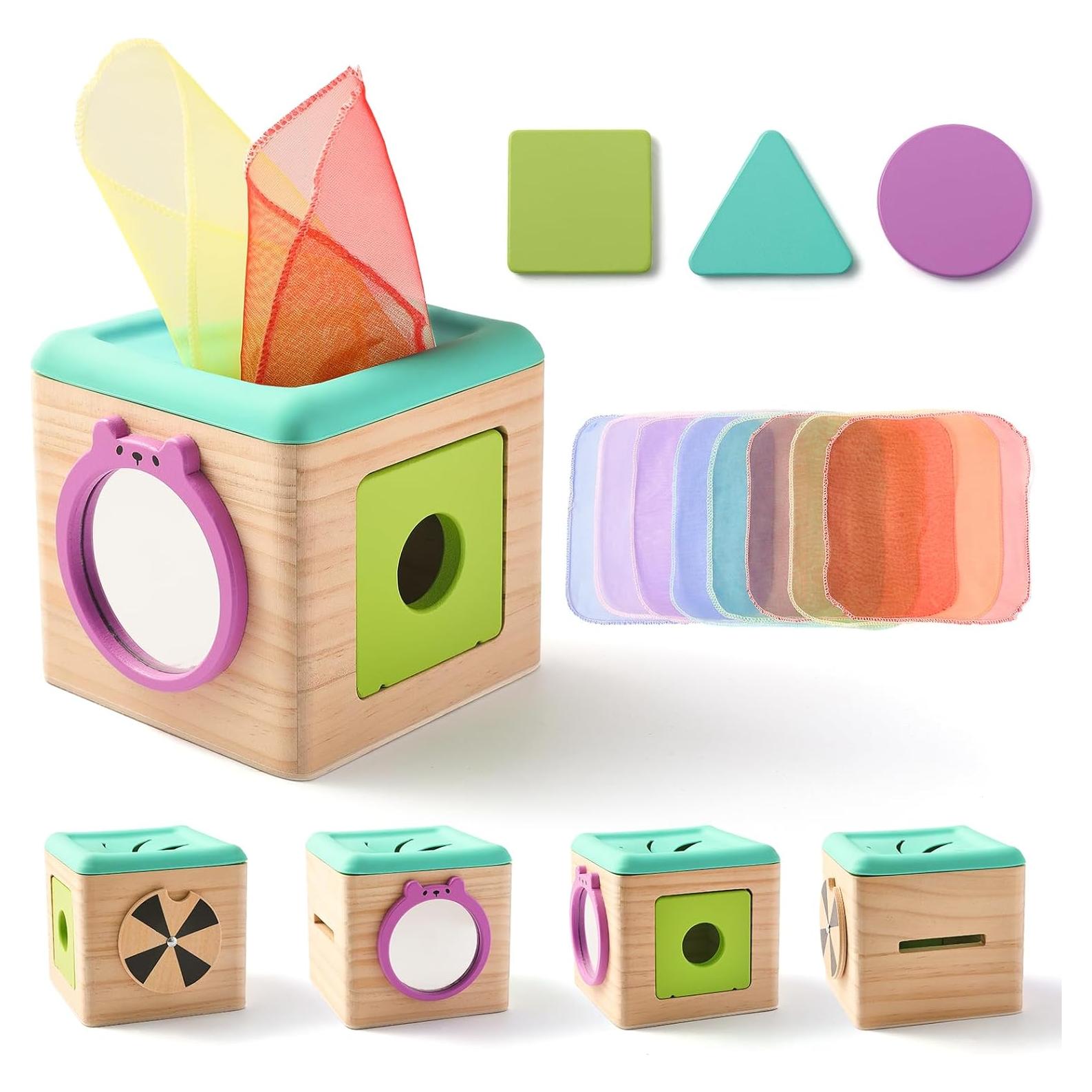 Juguete de Caja de Pañuelos Youuys - Montessori para Bebés 12-18 Meses