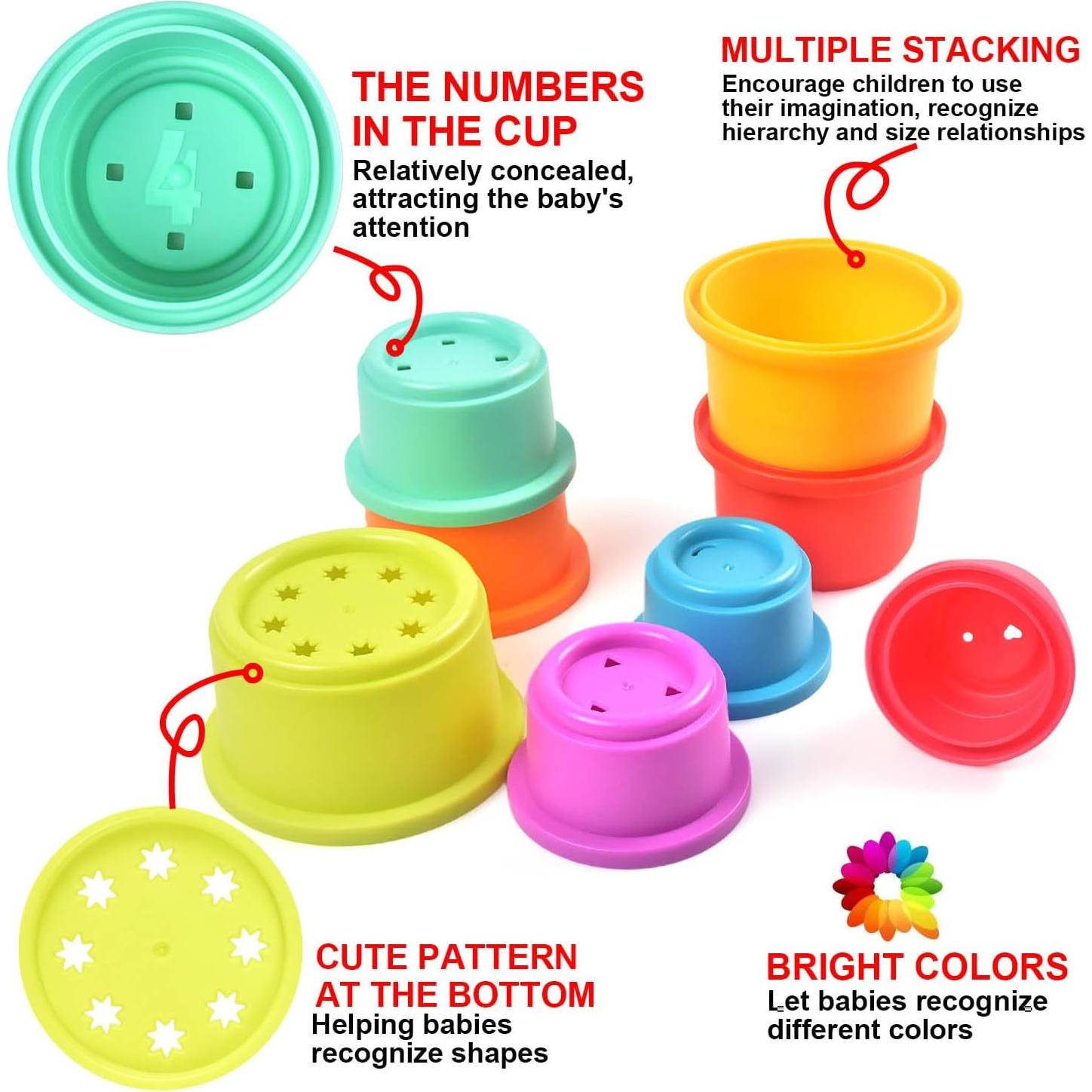 Juguete de Tazas Apilables Cosaway para Bebés 6-18 Meses