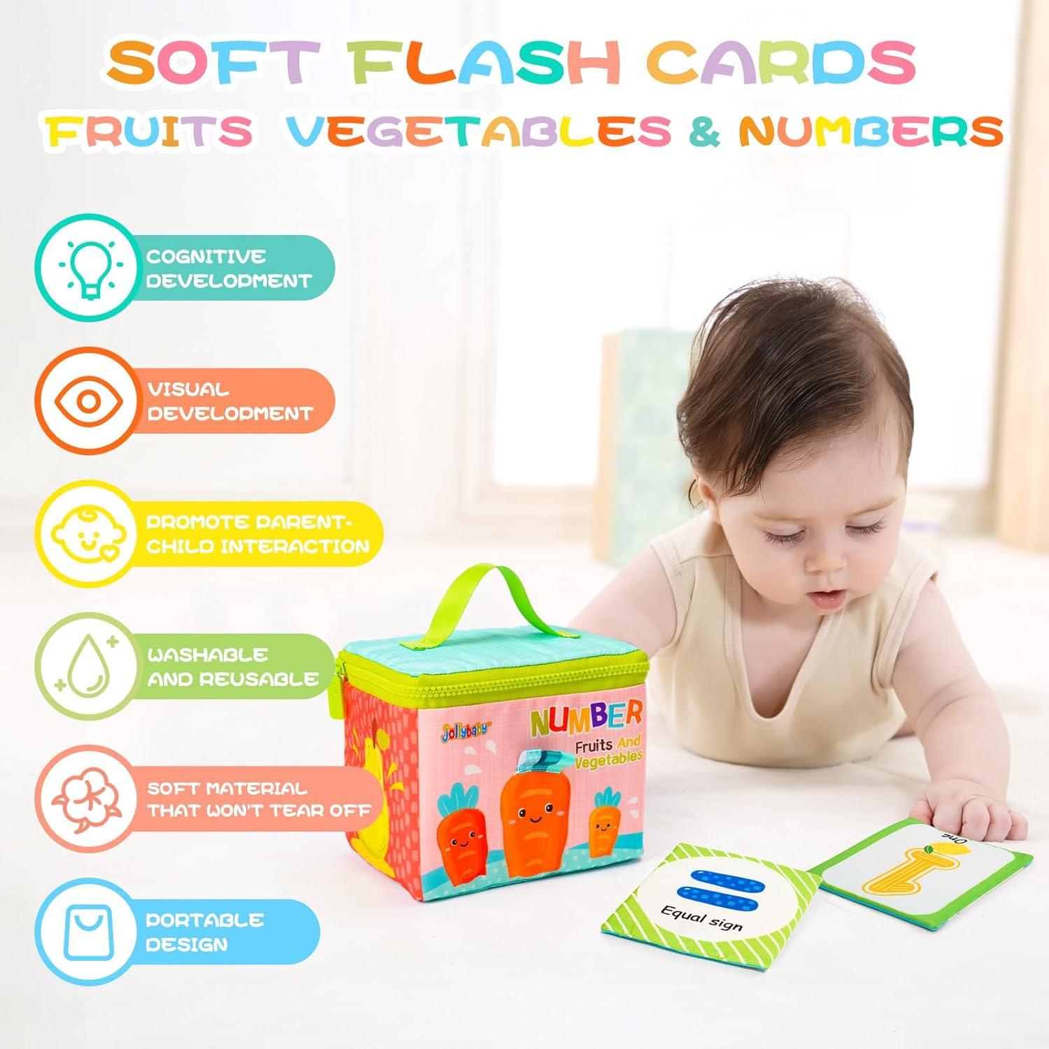 Tarjetas Flash Suaves Jollybaby para Bebés 0-3 Años - Aprendizaje