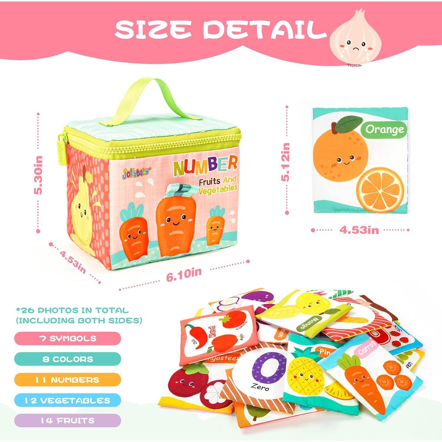 Tarjetas Flash Suaves Jollybaby para Bebés 0-3 Años - Aprendizaje