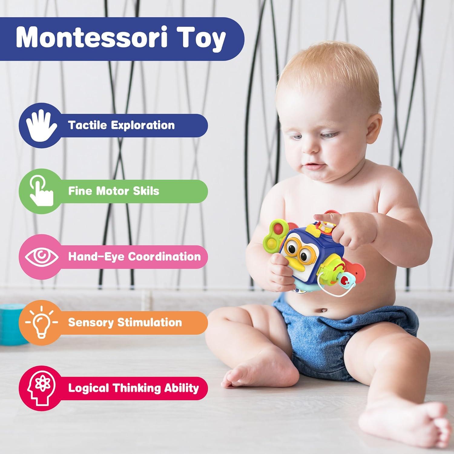 Juguete Montessori SOONYANG Cubo de Actividades 12-36 Meses