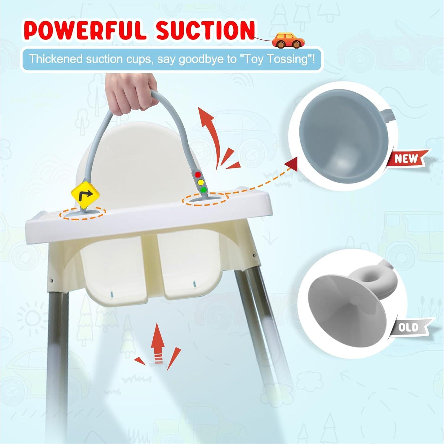 Juguete de Succión para Sillas Altas Melikey - Silicona y Madera