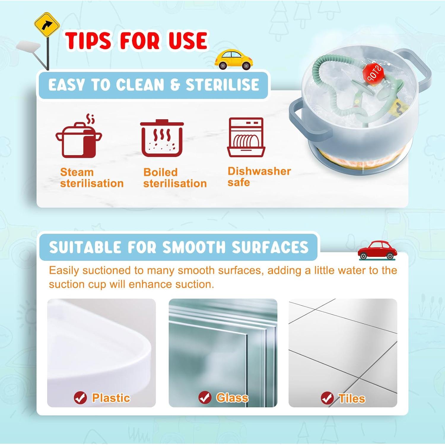 Juguete de Succión para Sillas Altas Melikey - Silicona y Madera