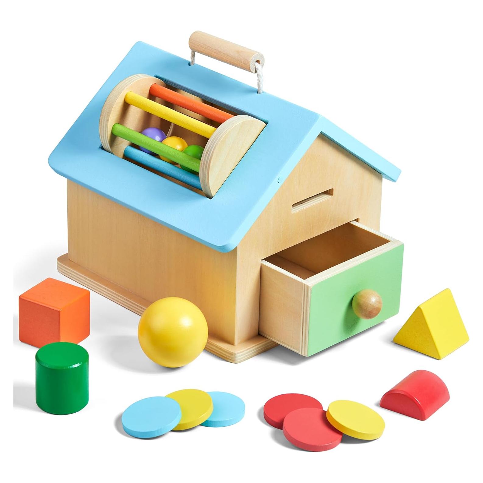 Juguetes Montessori de Madera ToyWoo 5 en 1 para Niños 1-5 Años