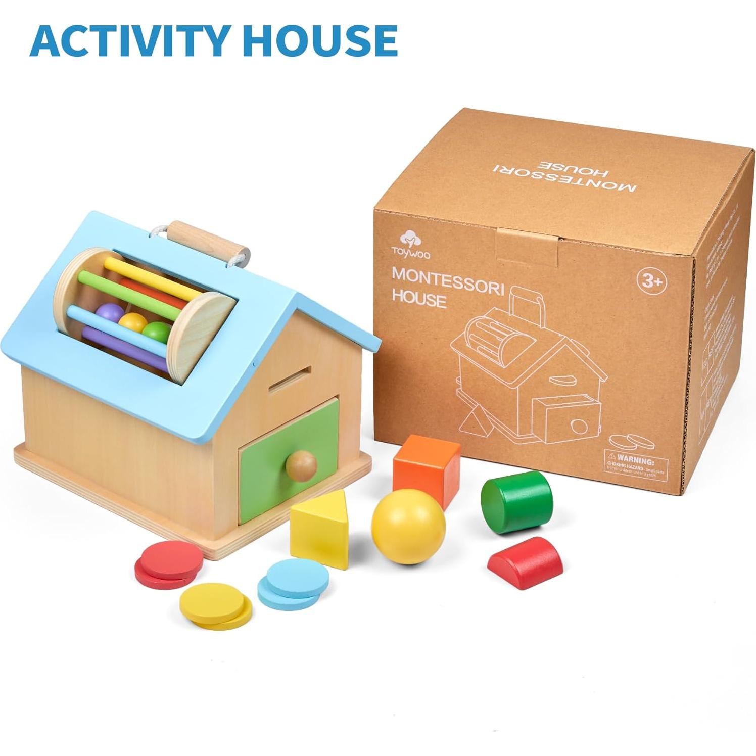 Juguetes Montessori de Madera ToyWoo 5 en 1 para Niños 1-5 Años