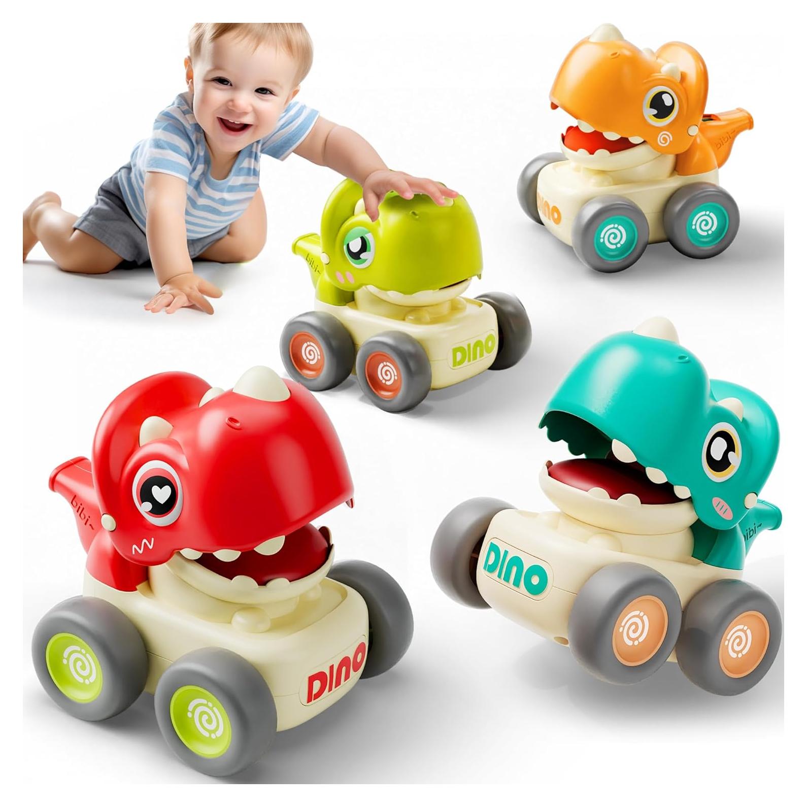 Coche de Presión Dinosaurio iPlay, iLearn para Bebés 6-24 Meses