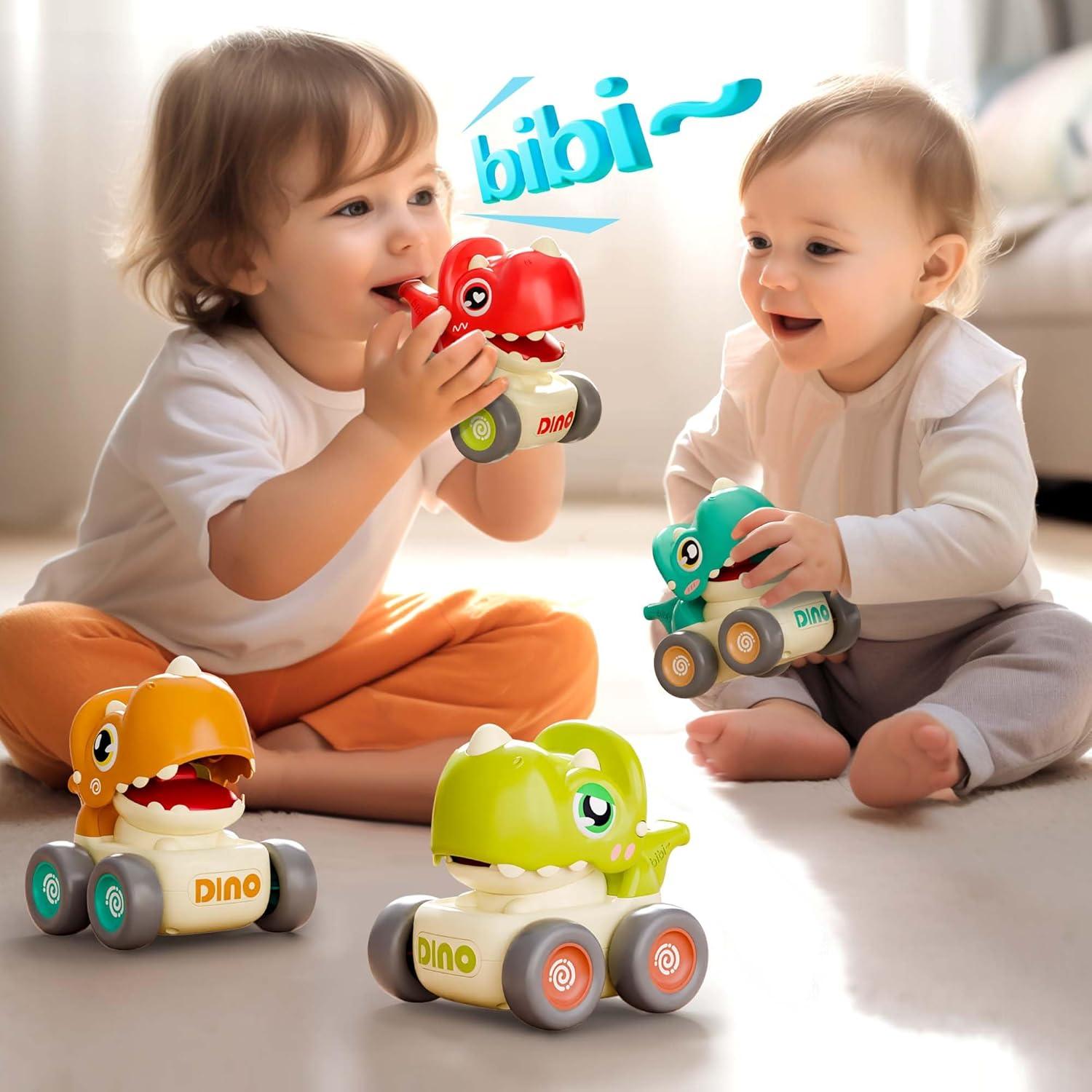 Coche de Presión Dinosaurio iPlay, iLearn para Bebés 6-24 Meses