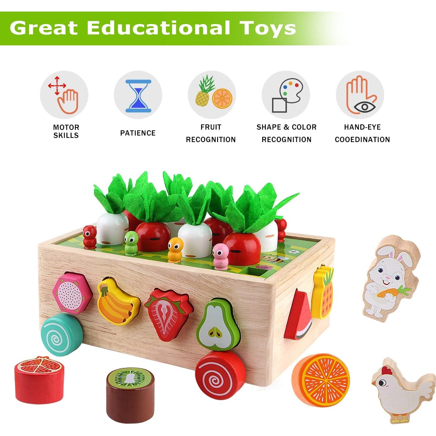 Juguete de Jardín de Madera Montessori SKYFIELD para Niños 1-3 Años