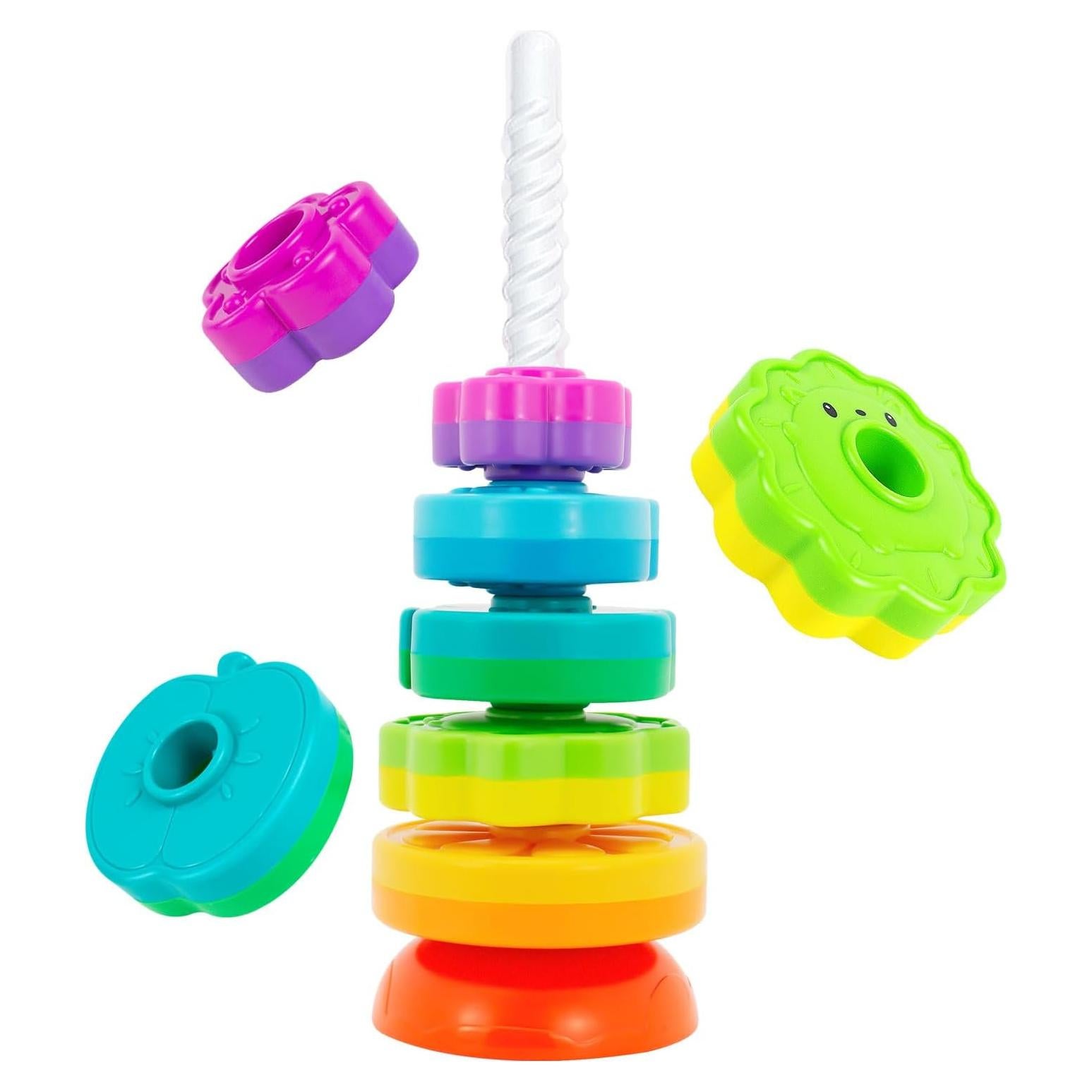 Juguete apilable giratorio BYFWH para bebés 12+ meses