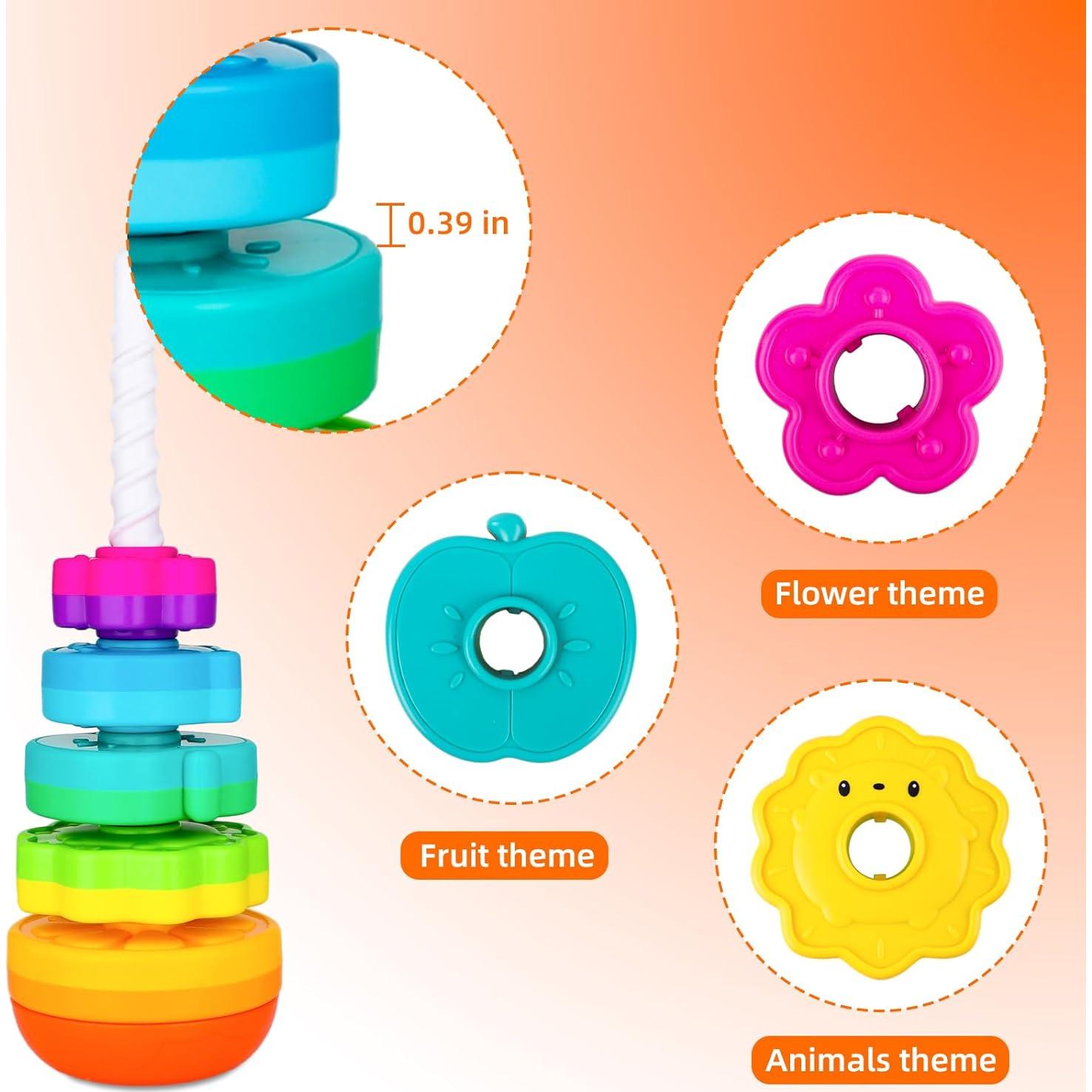 Juguete apilable giratorio BYFWH para bebés 12+ meses