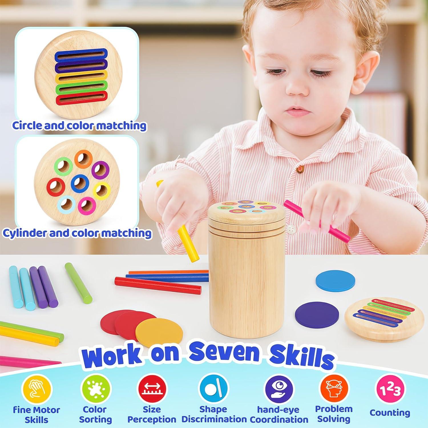 Juguete Montessori CZTCDP Clasificación de Colores 1-3 Años