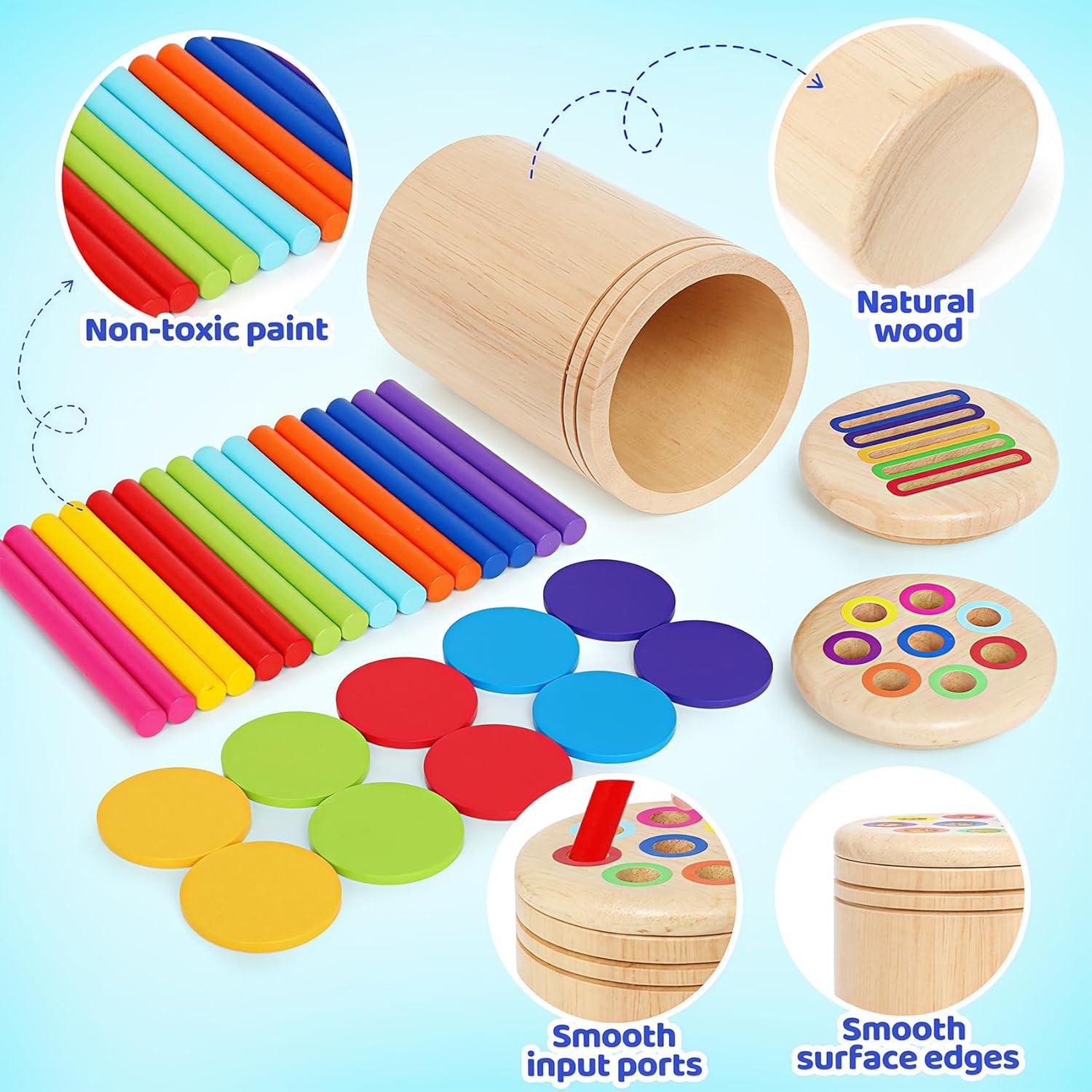 Juguete Montessori CZTCDP Clasificación de Colores 1-3 Años