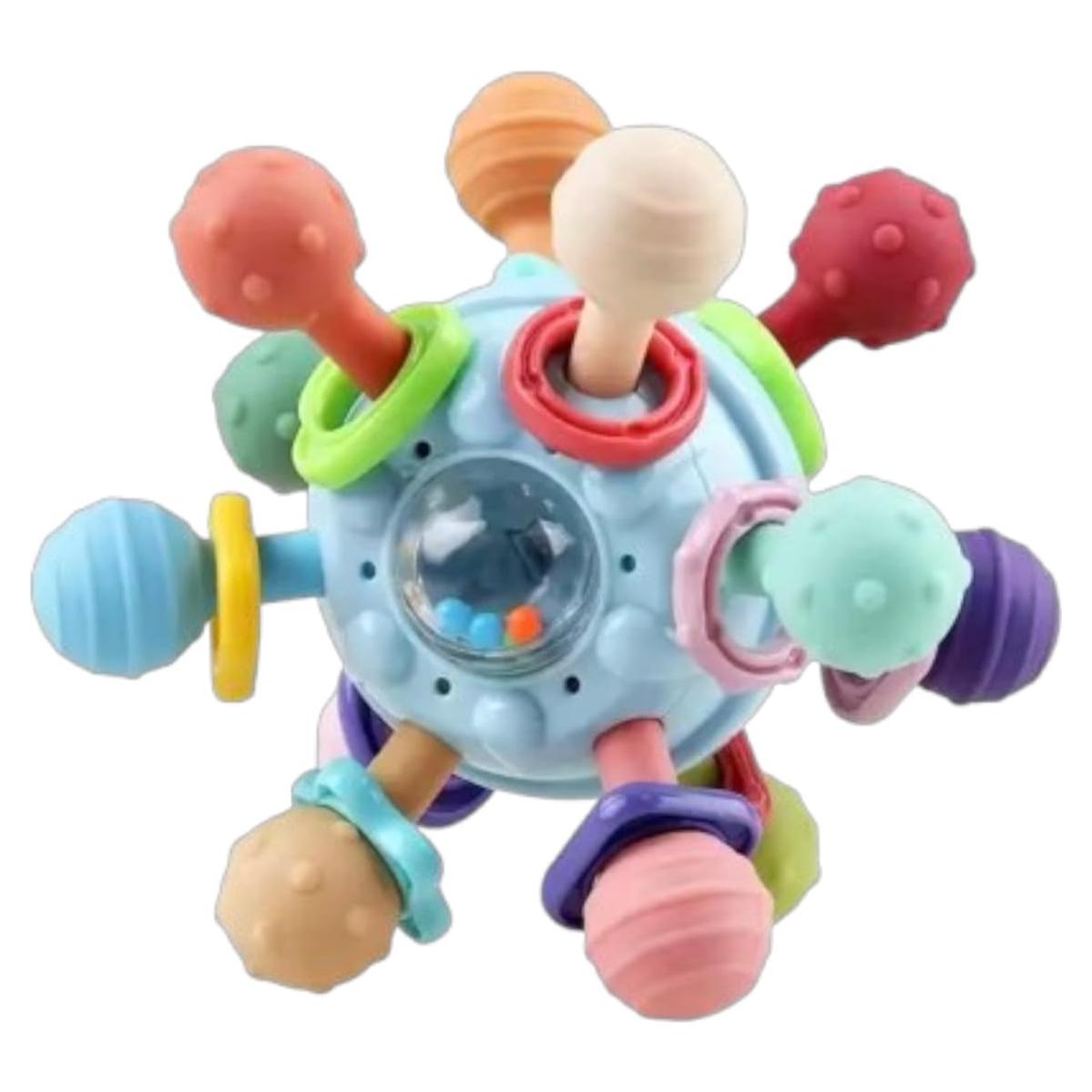 Mordedor Sensorial Neddicky Azul Claro - Silicona Grado Alimenticio