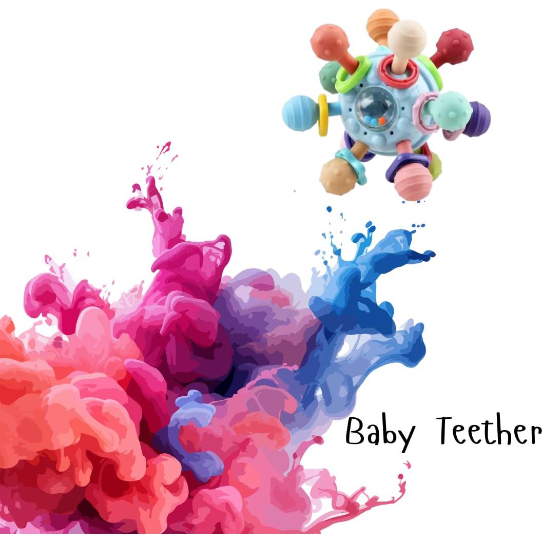 Mordedor Sensorial Neddicky Azul Claro - Silicona Grado Alimenticio