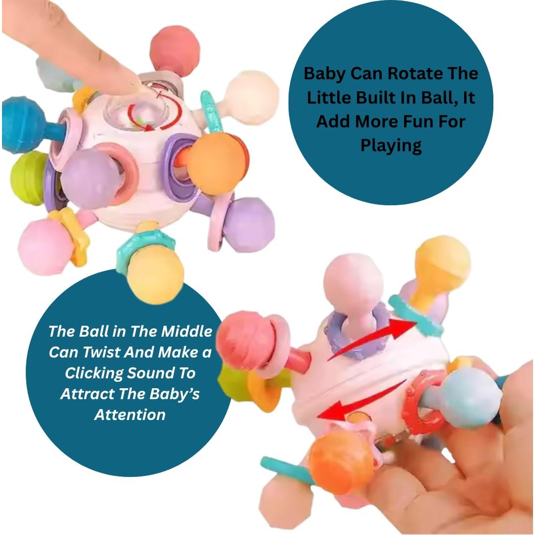 Mordedor Sensorial Neddicky Azul Claro - Silicona Grado Alimenticio