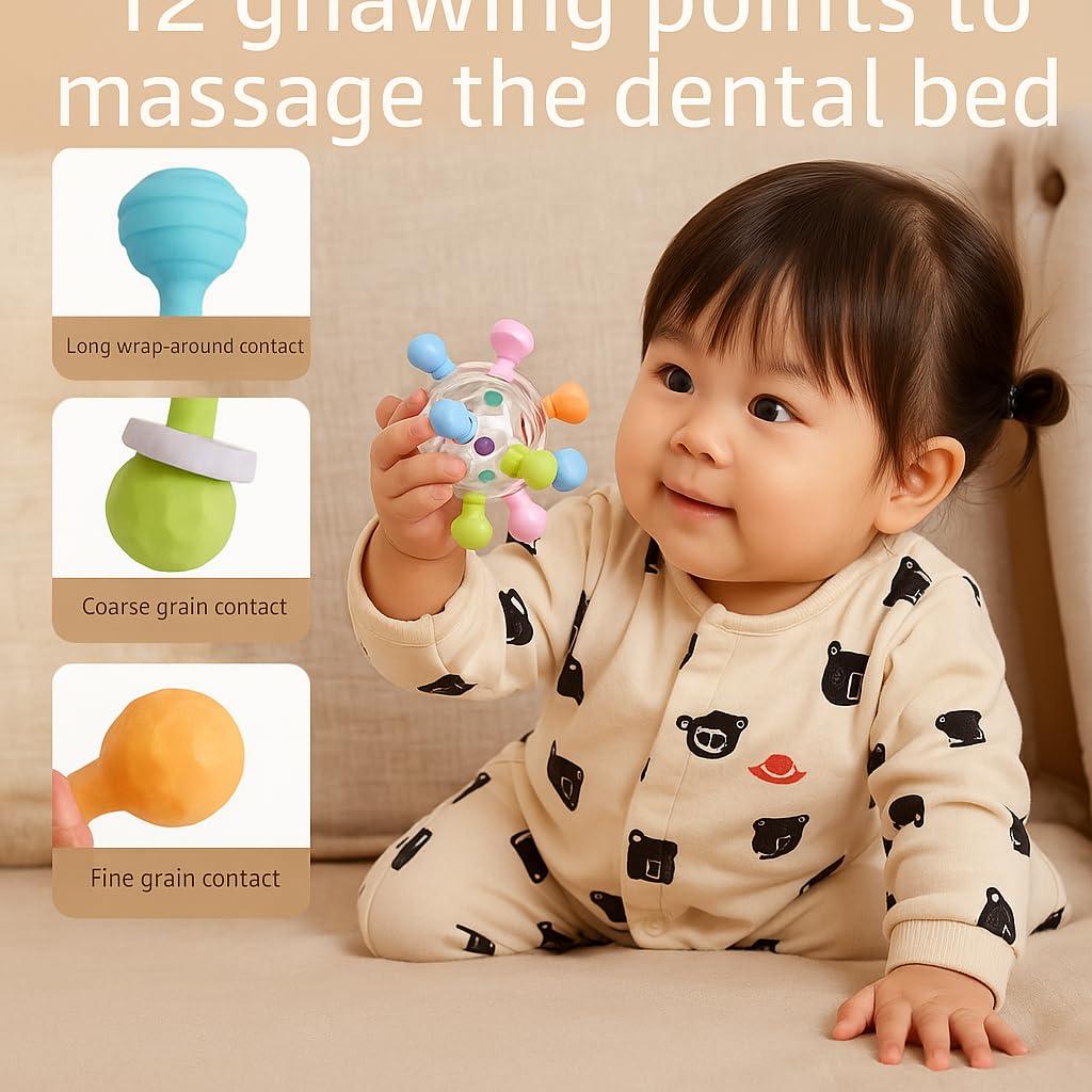 Mordedor Sensorial Neddicky Azul Claro - Silicona Grado Alimenticio