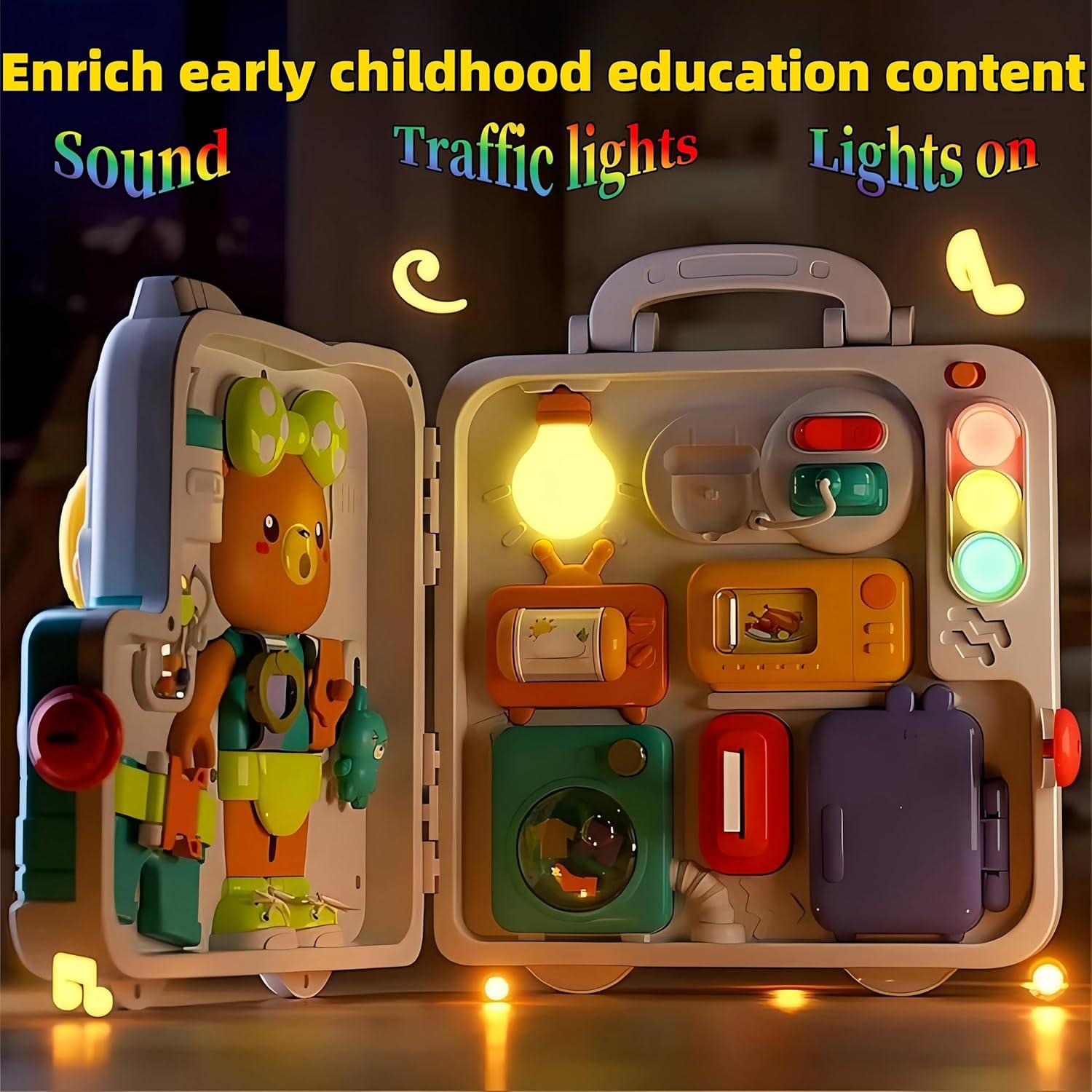 Juguete Montessori Tablero Sensory XLPWtA 1-3 Años