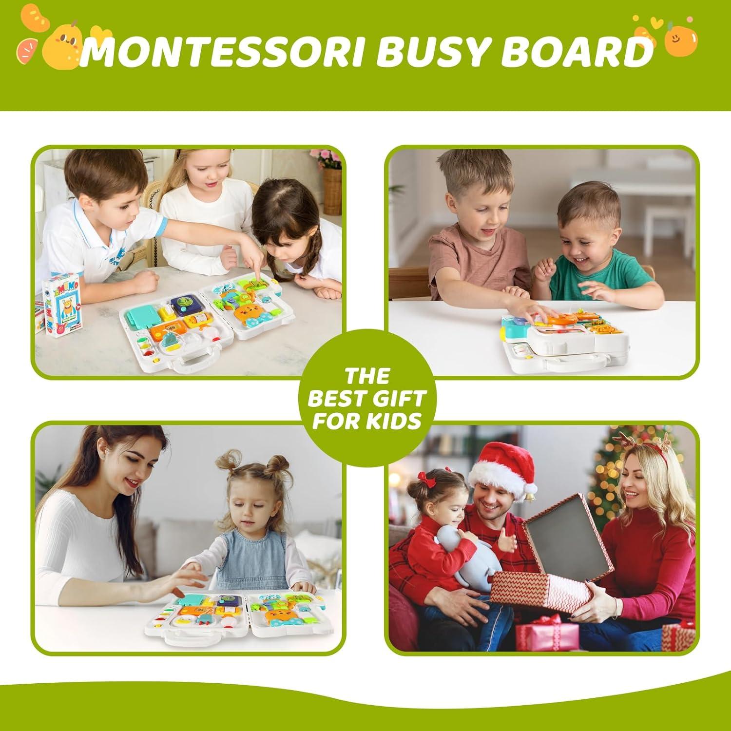 Juguete Montessori Tablero Sensory XLPWtA 1-3 Años