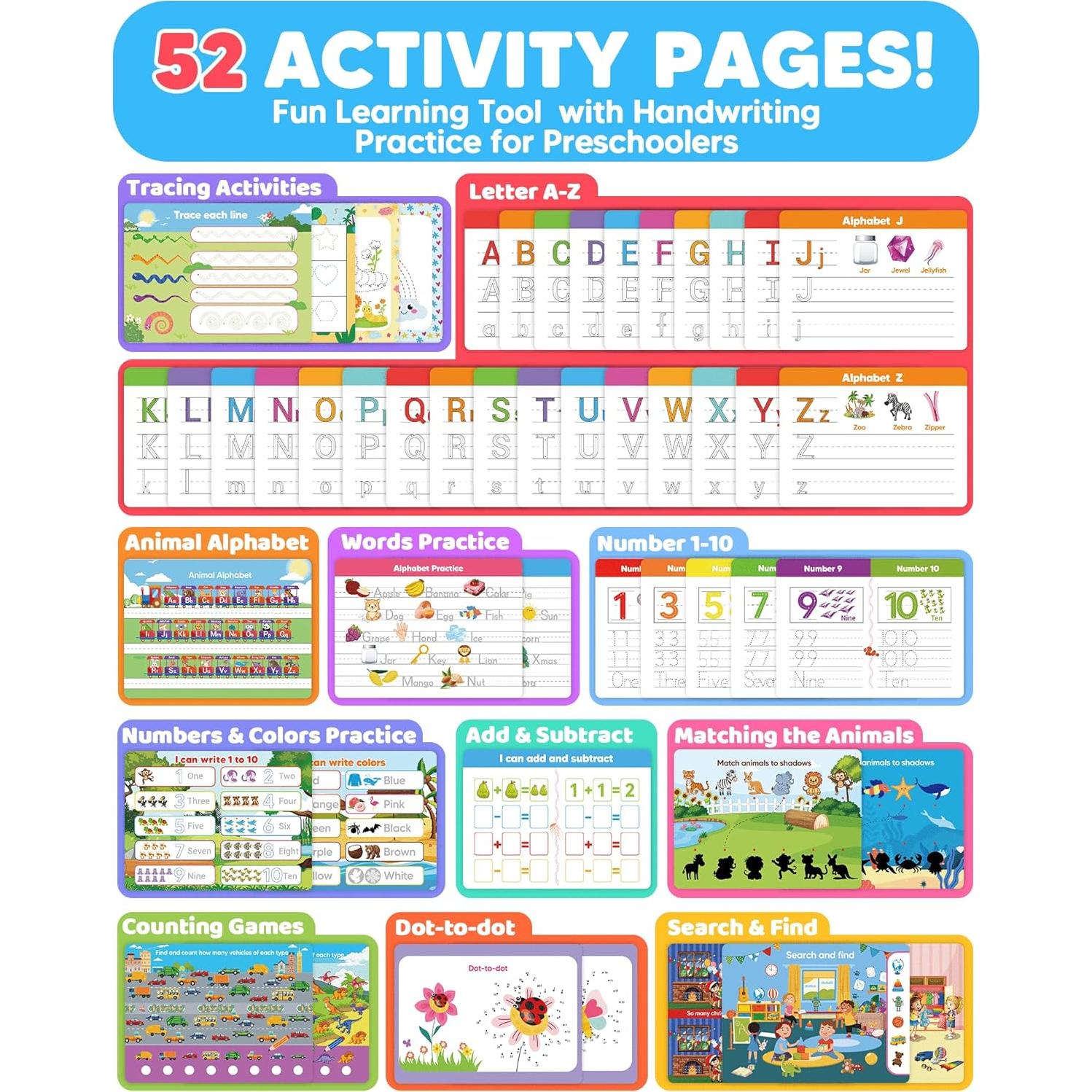 Cuaderno de Actividades Preescolar Walenty 52 Páginas 3-5 Años