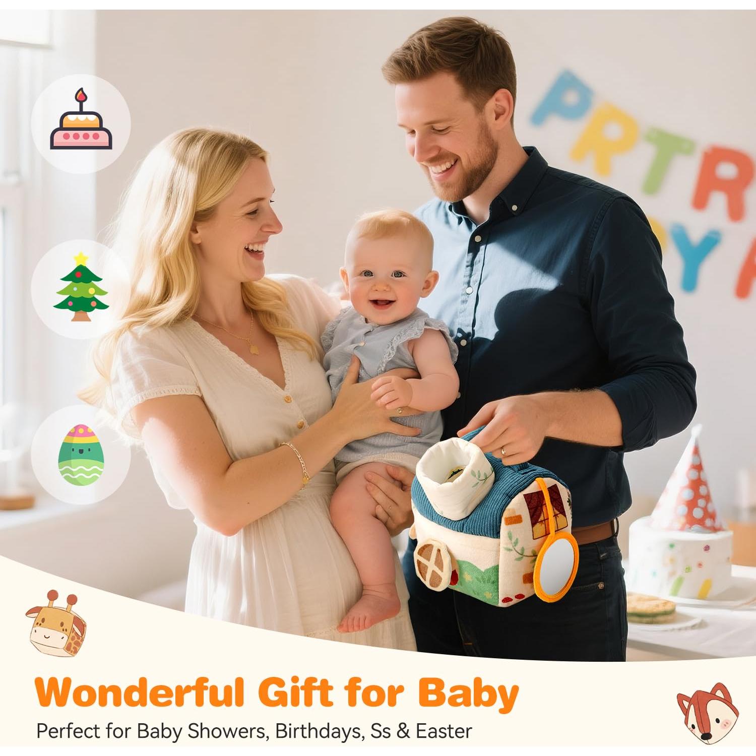 Set de Peluches Sensoriales para Bebés Samonyed - Animales del Bosque