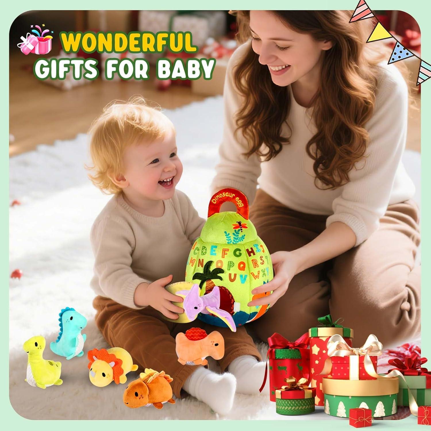 Juguete Sensorial Dinosaurio Suave FREYBLI 6-12 Meses