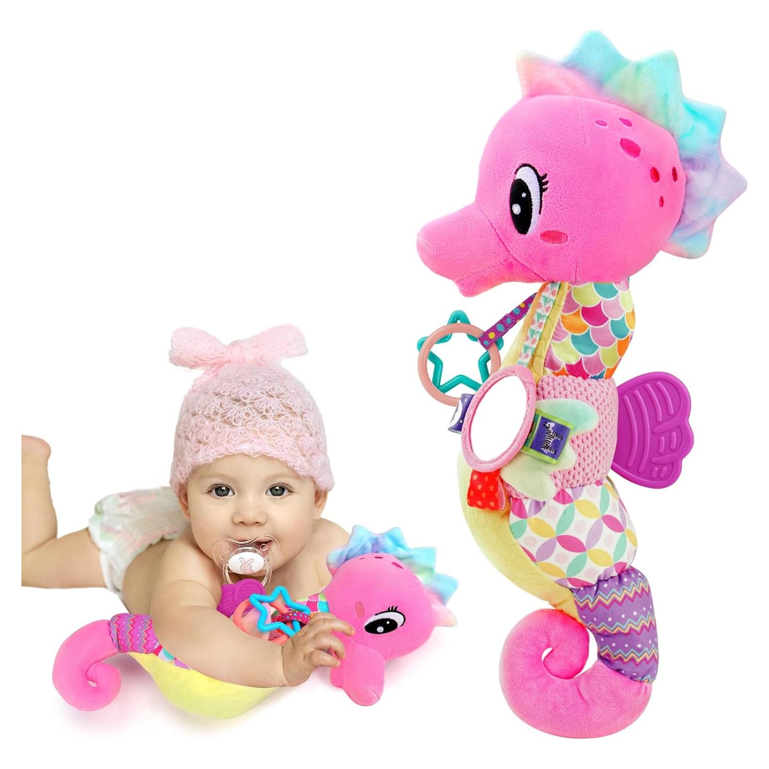 Juguete Sensorial Caballito de Mar Rosa Joosharkidz 0-12 Meses
