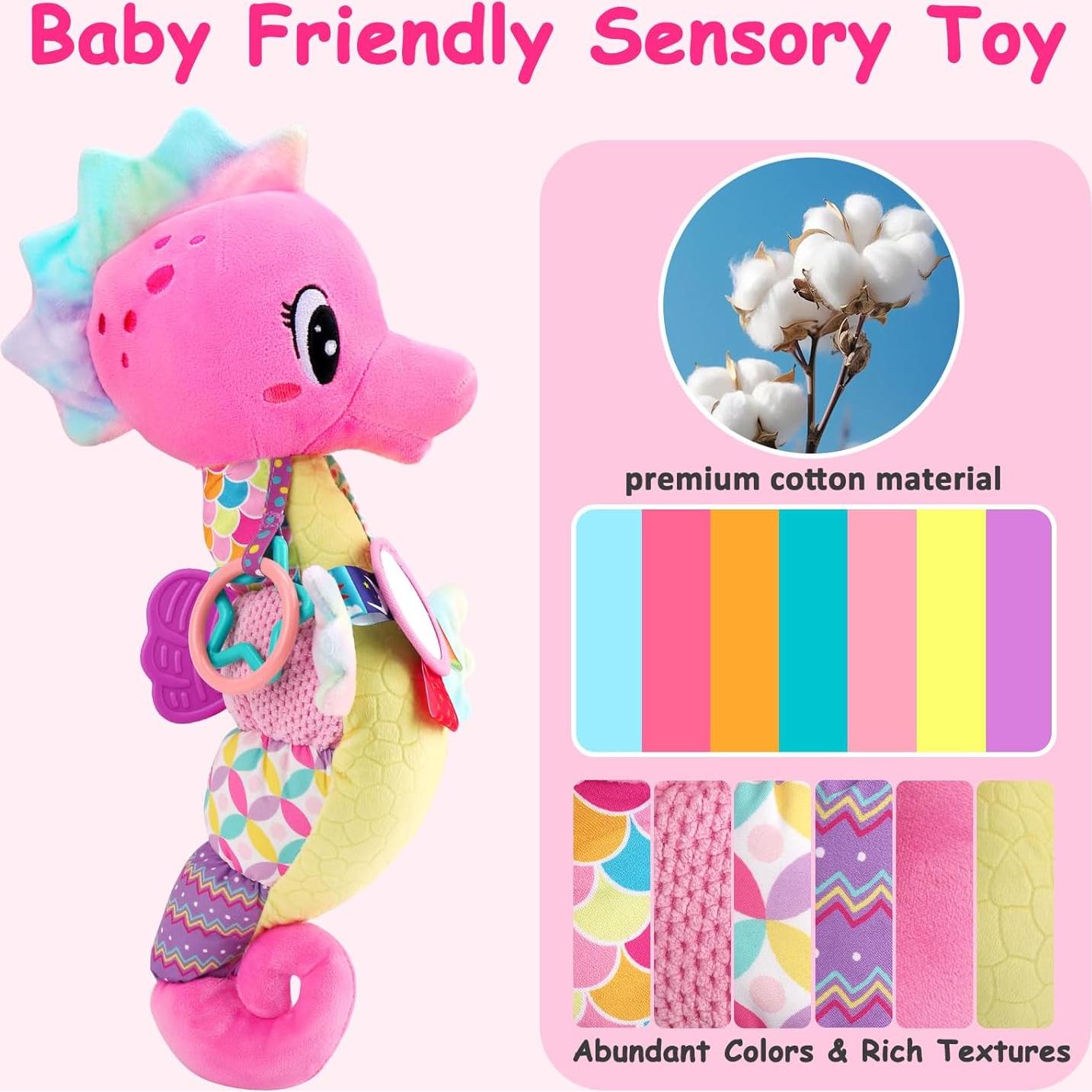 Juguete Sensorial Caballito de Mar Rosa Joosharkidz 0-12 Meses