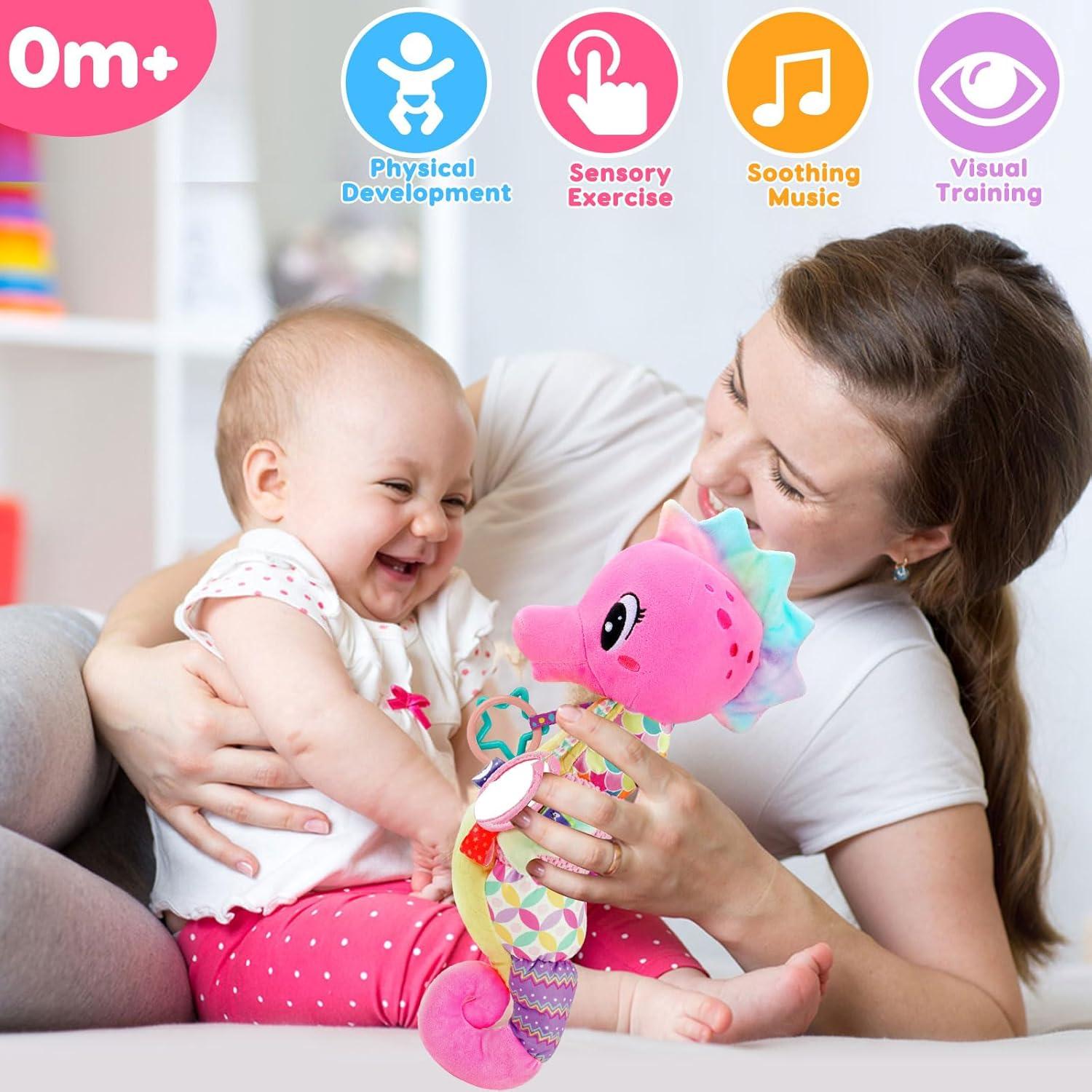 Juguete Sensorial Caballito de Mar Rosa Joosharkidz 0-12 Meses