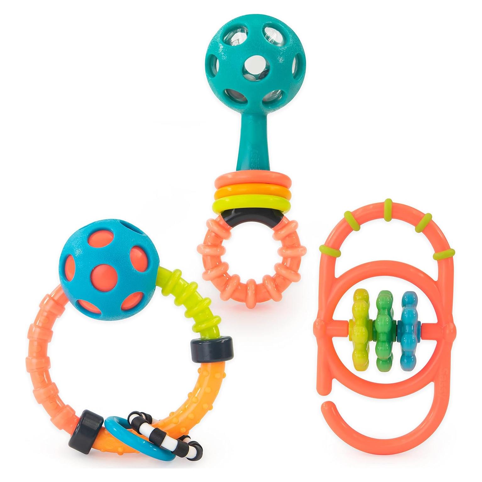 Juego de Sonajeros Sassy Baby 3 Piezas para Recién Nacidos