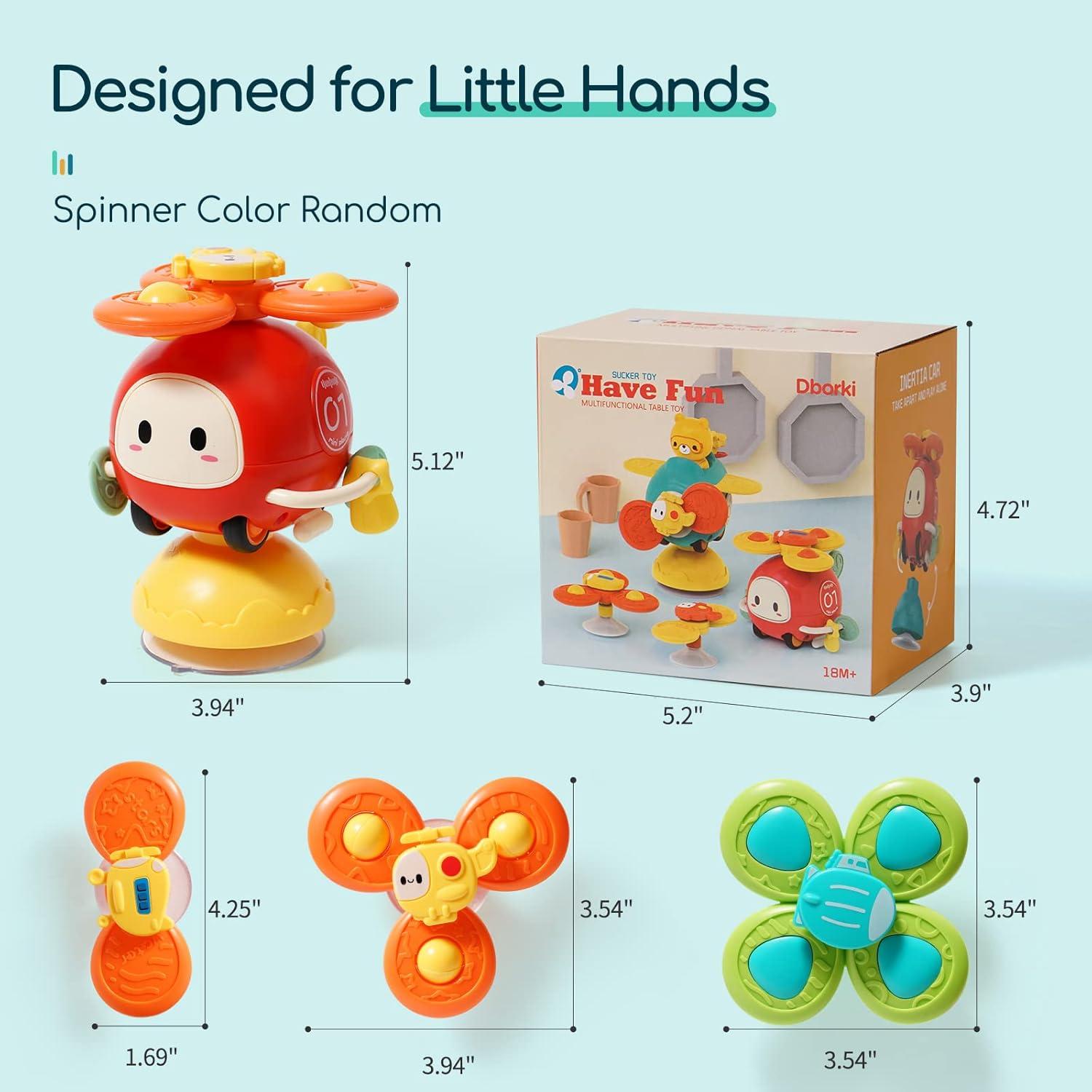 Juguete Spinner con Ventosa Taotaotoys Helicóptero 3 Piezas