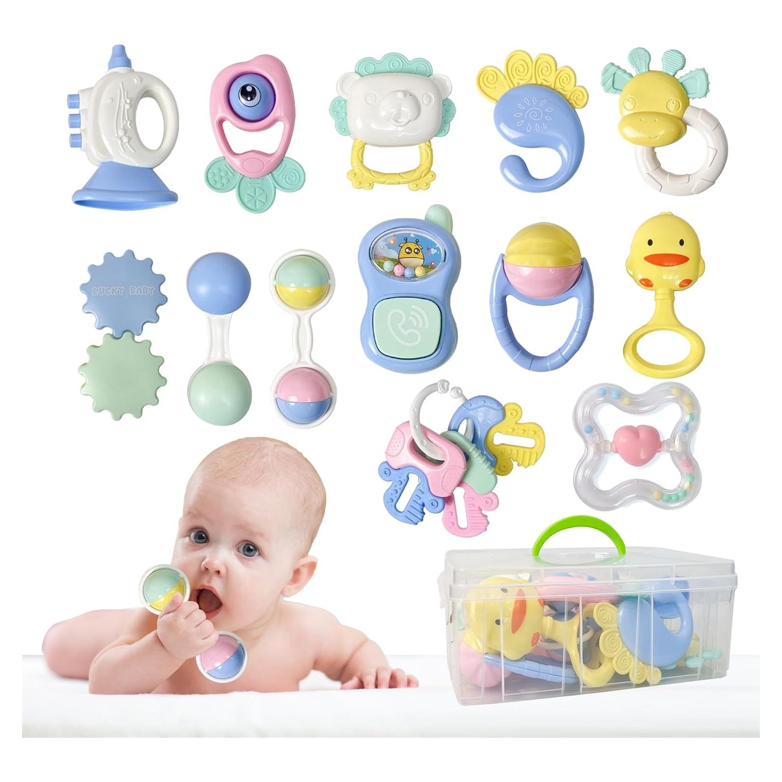 Set de 13 Sonajeros para Bebés Cuterabit - Juguetes Dentición