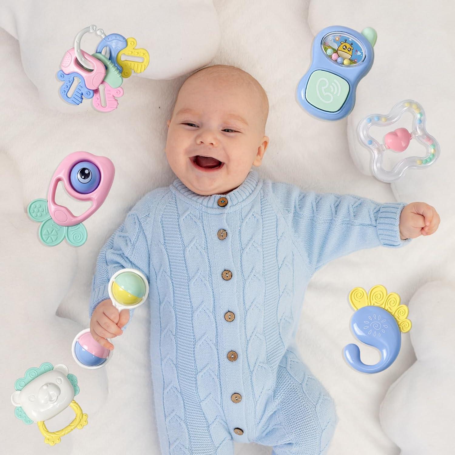 Set de 13 Sonajeros para Bebés Cuterabit - Juguetes Dentición