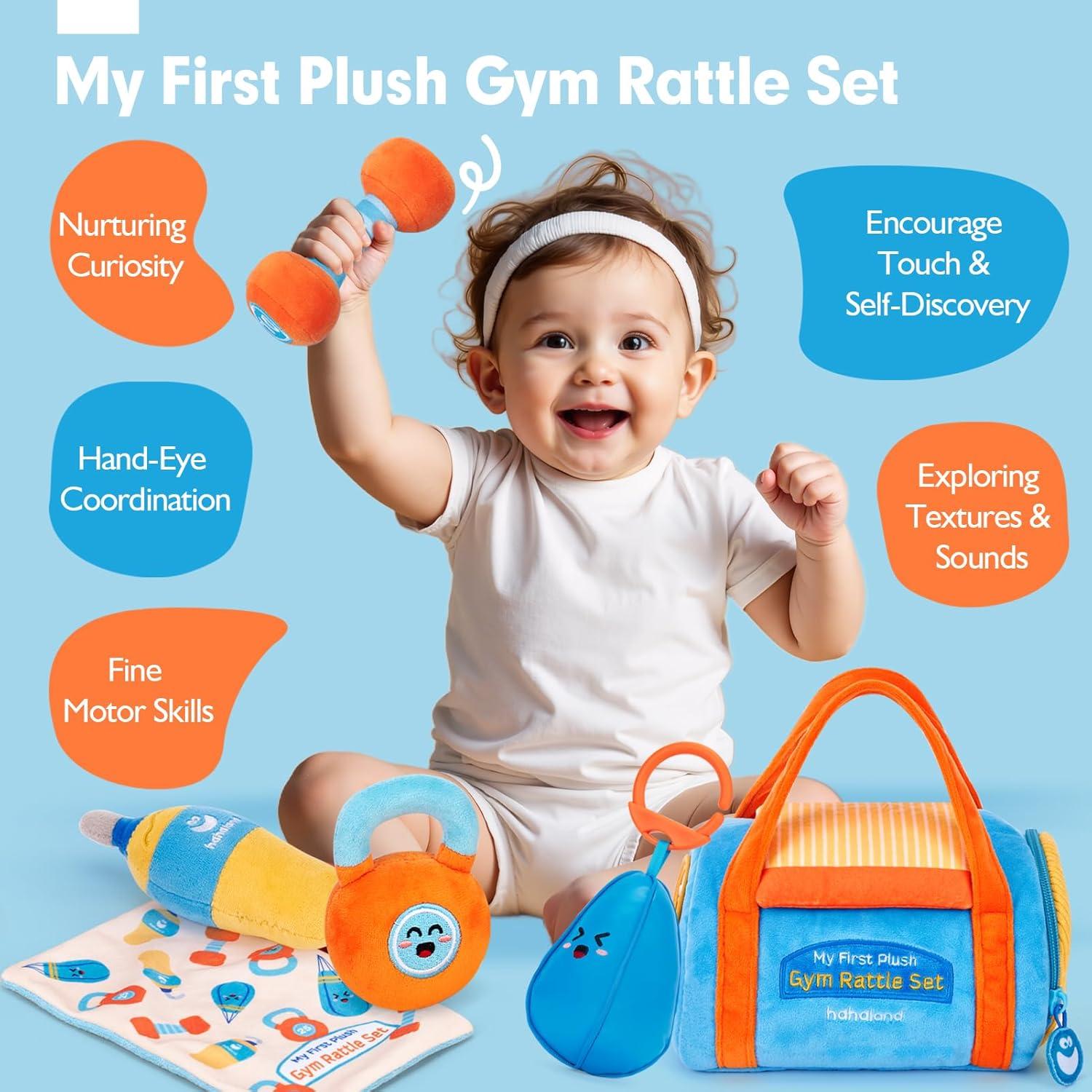 Set de Juguetes para Bebés Hahaland - Gimnasio de Peluche 6-12 Meses