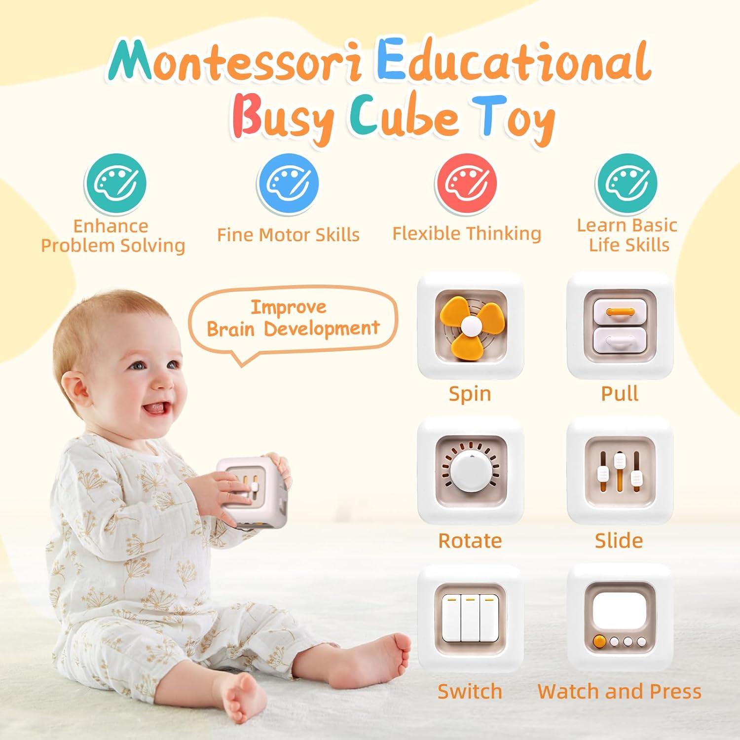 Juguetes Montessori 6 en 1 MTTIERY para Bebés 0-18 Meses