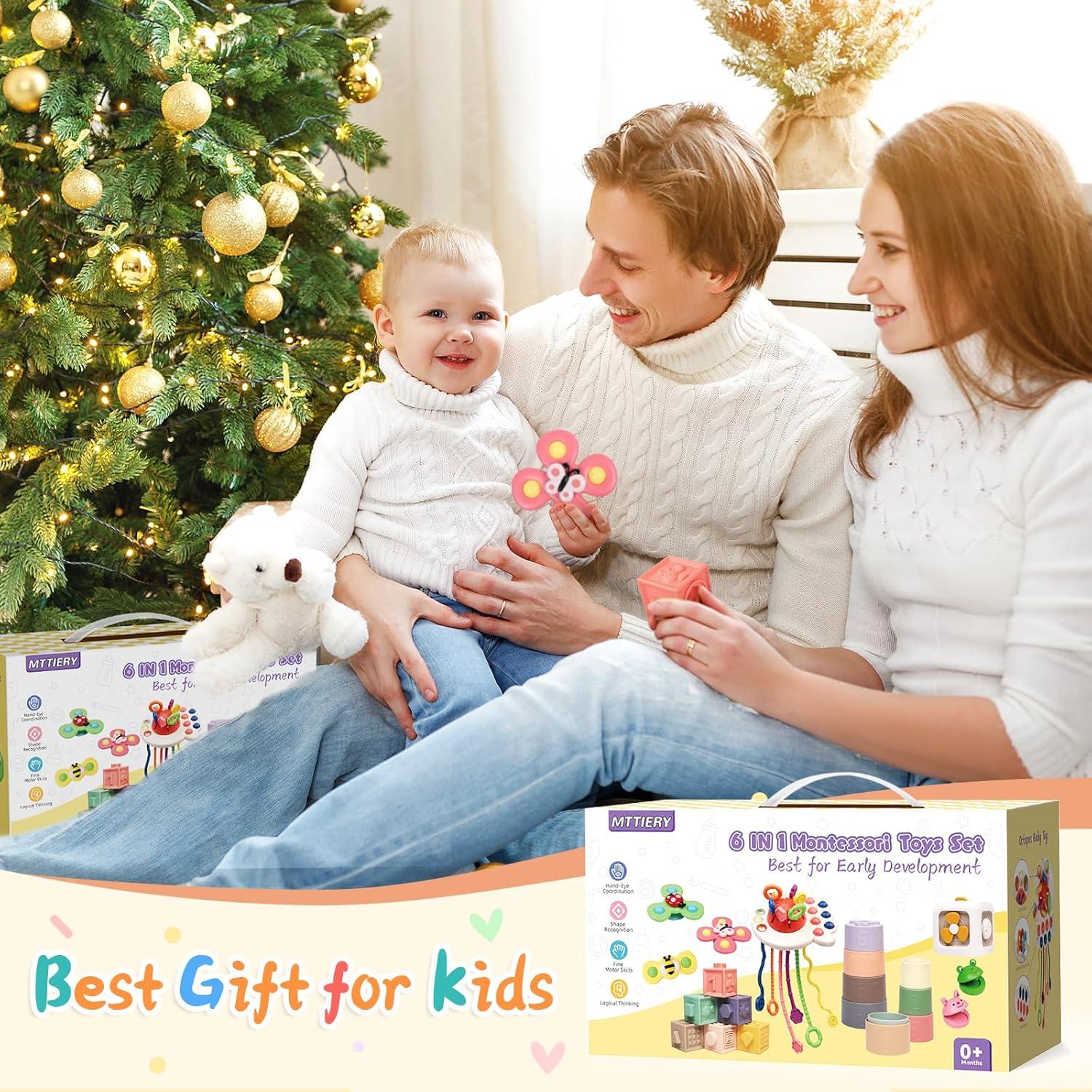 Juguetes Montessori 6 en 1 MTTIERY para Bebés 0-18 Meses