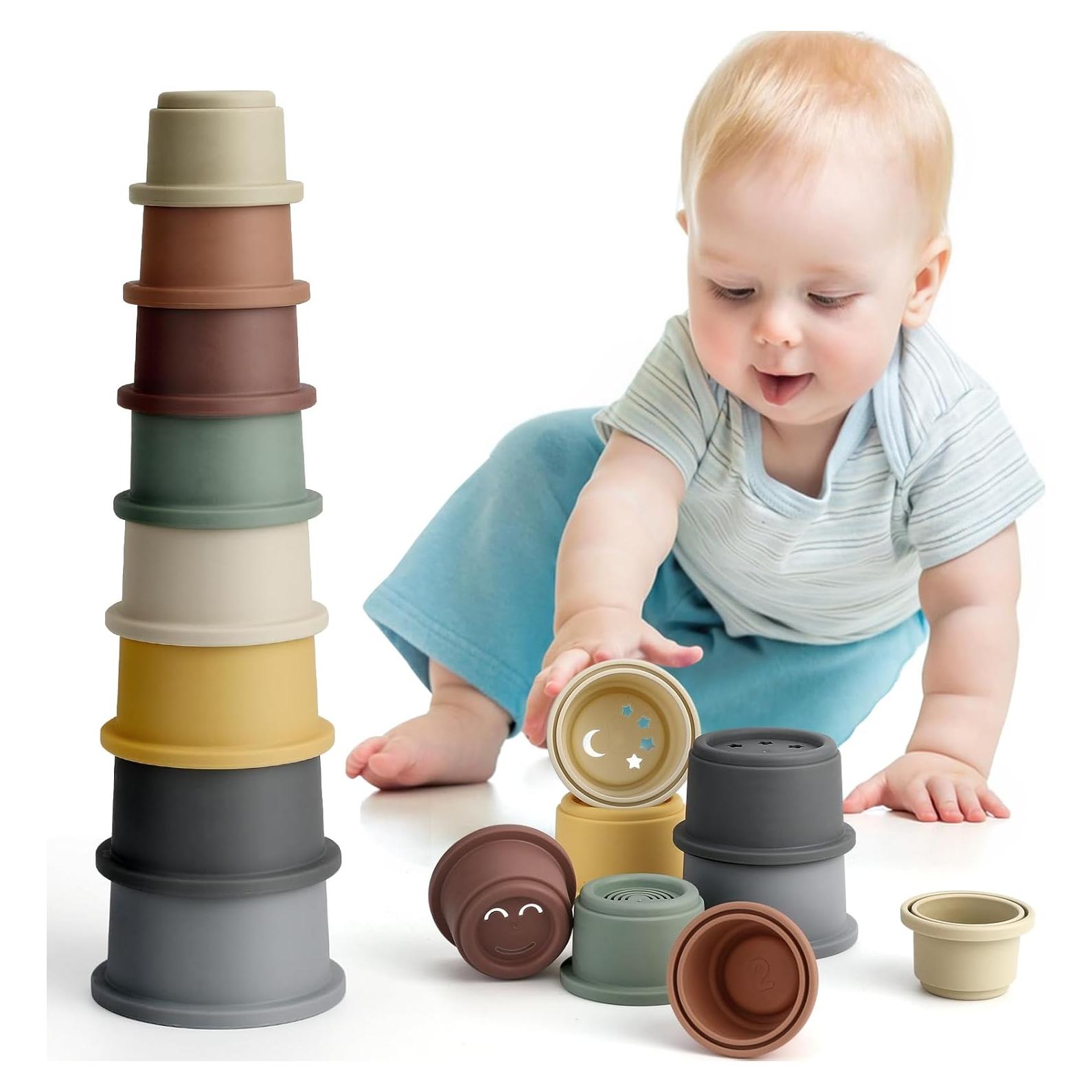 Tazas Apilables Educativas BOBXIN para Bebés 6-12 Meses