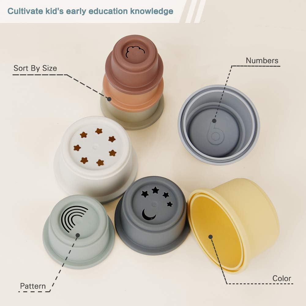 Tazas Apilables Educativas BOBXIN para Bebés 6-12 Meses