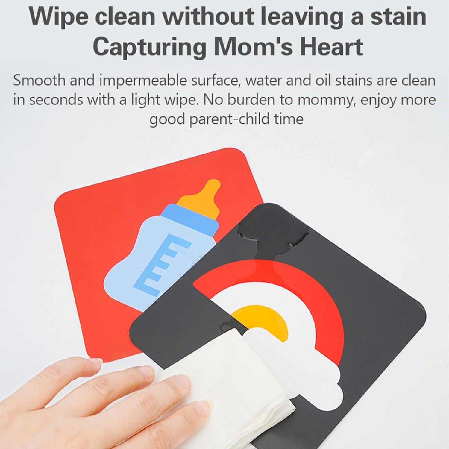 Tarjetas de Flash para Bebés 96 Pcs Estimulación Visual 0-12 Meses