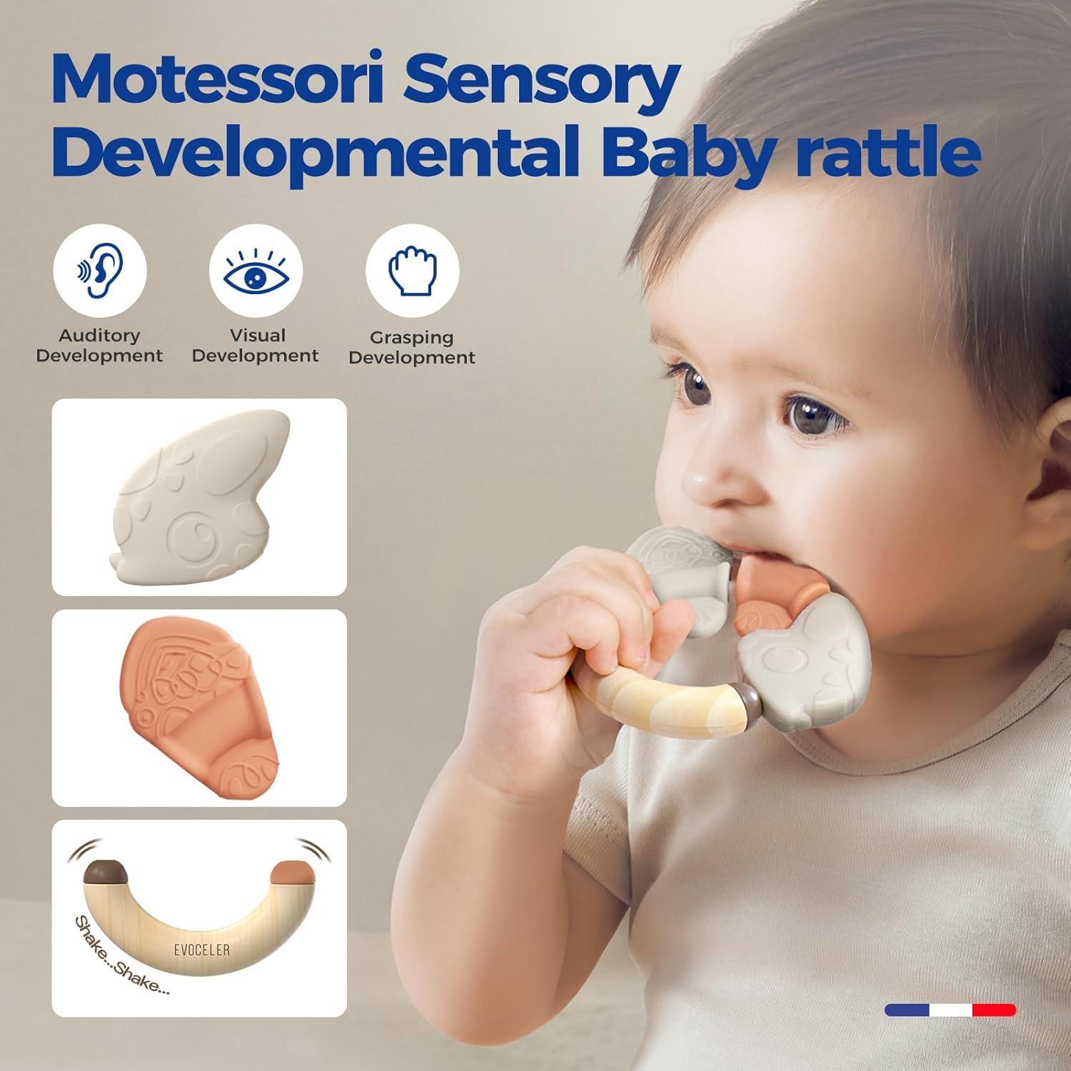 Juguetes de Dentición Evoceler 10 Piezas para Bebés 0-18 Meses