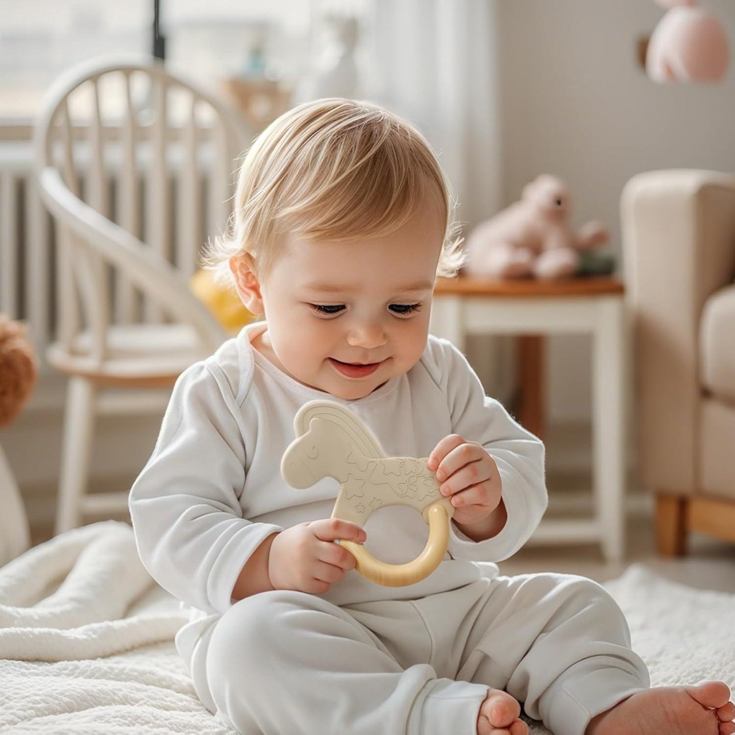 Juguetes de Dentición Evoceler 10 Piezas para Bebés 0-18 Meses