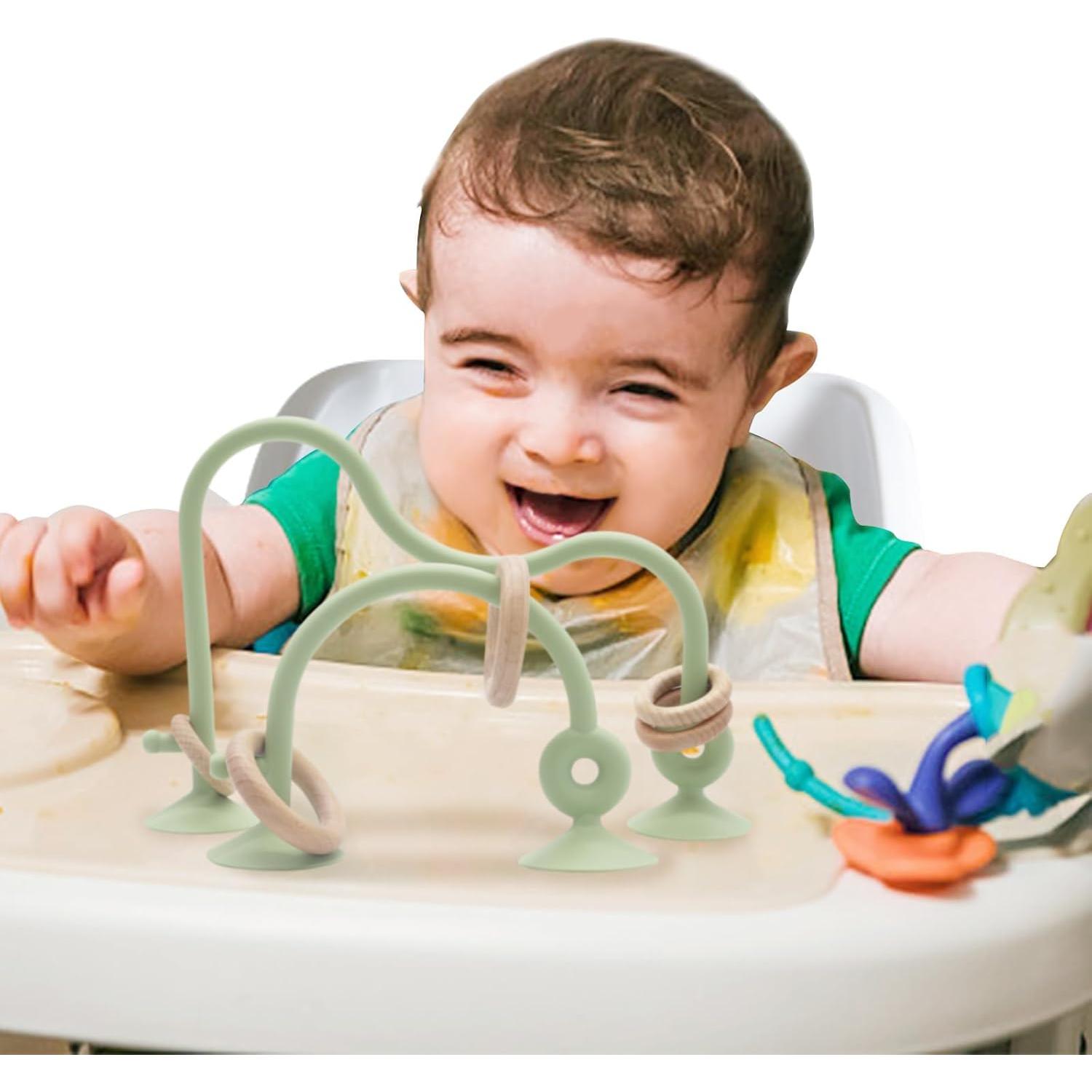 Juguetes Montessori Silicona con Ventosas para Bebés 0-6 Meses